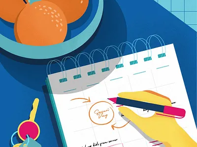 The Planner brand design flat illustration fun illustration vector