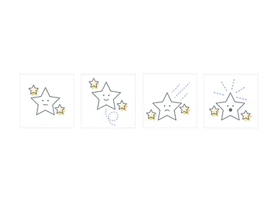 Stars with expression animation app design expression package icon icon design illustration illustration design illustrator star state success user interface ux website