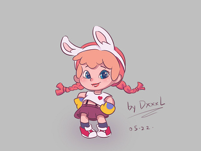 啊～睡不卓临摹一个小可爱吧 cute illustration