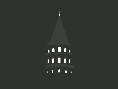 Galata Tower architecture flat galata inkscape istanbul logo minimal tourism tower turkey vector