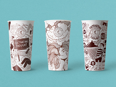 Chipotle, Cultivating Thought Campaign art direction food packaging food packaging design illustration