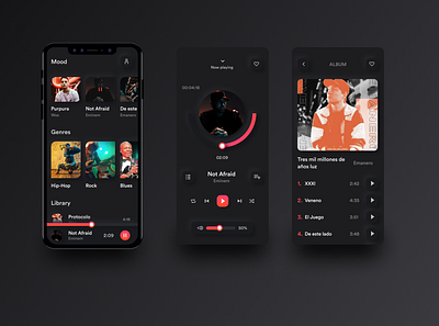 Simple Music Player: Daily Challenge #5 2020 2020 trends clean colors daily challenge design figma minimal music simple typography ui