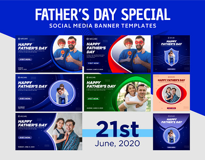 Father's Day Special Social Media Post Banner Design. banner design celebration creative family fathers day greeting happy heart holiday honour idendity illustration logo design love psd template vector web banner