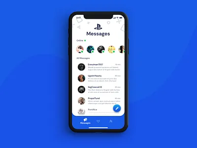 PS Messenger Redesign Concept app appdesign application design illustration ui