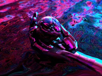 The Less I Know The Better 3d cyberpunk illustration neon render