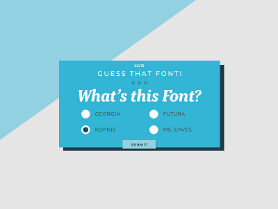 UI Challenge Day 061 - Font Guesser font guesser ui ui challenge ui design