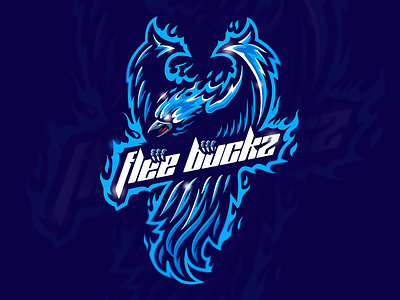 Flee Buckz animal bird brand branding design illustration logo logotype mascot phoenix sport vector