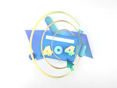 404 3d 404 404 error colorful volumetric web