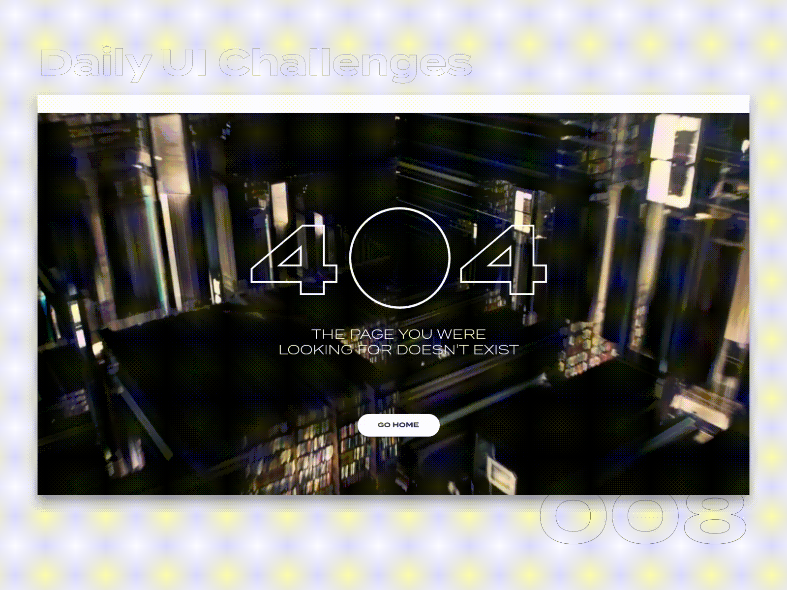 Daily UI Challenge #008 - 404 Page 404 adobe xd animation app dailyui dailyuichallenge design fun gif interstellar loop mobile motion page