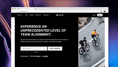 Why Pulse? branding design getthepulse landing page minimal product page pulse ui web