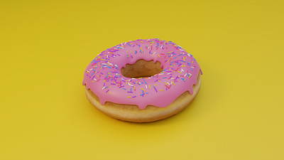 It's a Donut 3d blender blender3d donut donuts pink sprinkles yellow