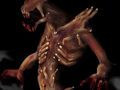 Fingertips digital art digitalart horror art illustration illustration design