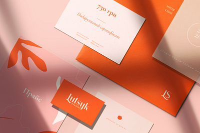 Lutsyk Studio beauty branding feminine orange pink self care