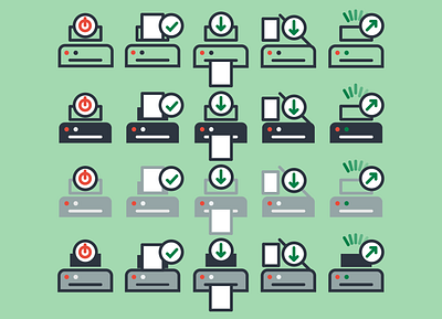 Printer process icons business office office icons office printer printer printing prints