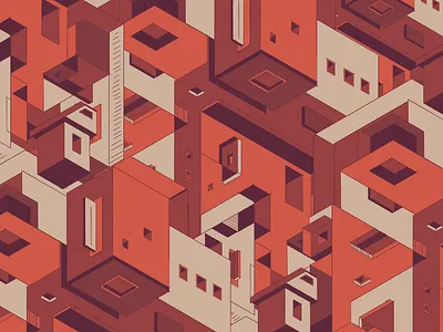 Brick abstract apple pencil branding bricks building cambridge city design harvard icon illustration ipad pro isometric pattern procreate red vector