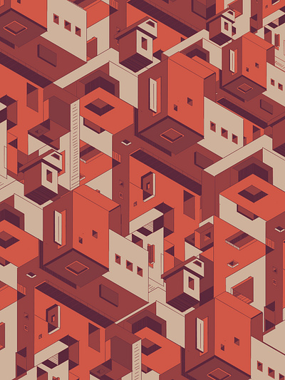 Brick abstract apple pencil branding bricks building cambridge city design harvard icon illustration ipad pro isometric pattern procreate red vector