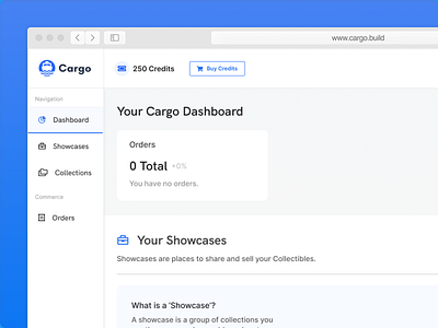 Cargo.Build (Dashboard View) blockchain design illustration nft ui ux