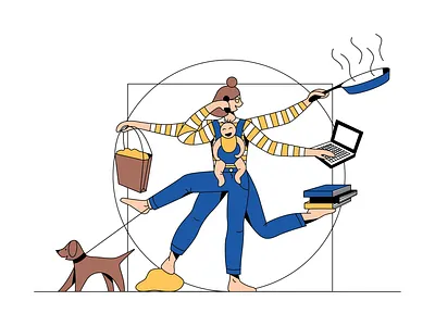 Vitruvian Mother design challenge draw this in your style dtiys happy mothers day leonardo da vinci mothers day multitask multitasking super mum vector vector art vector artist vector design vector illustration vector illustrations vector illustrator vectorillustration vectorillustrator vectors vitruvian man