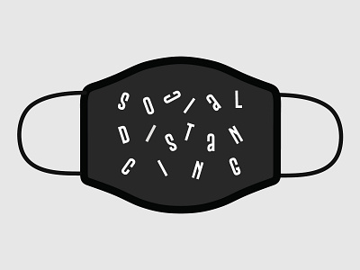 Follow Social Distancing coronavirus covid19 face mask mask social distance social distancing stay home stay safe typograpghy