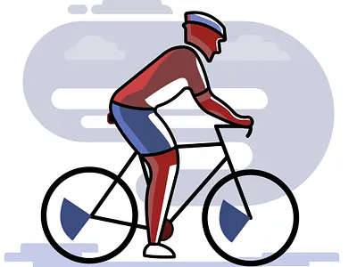 Road Bicycle animation character design flat design icon design illustration