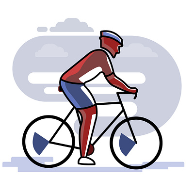 Road Bicycle animation character design flat design icon design illustration