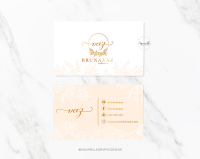 Bruna Vaz Business Card brand identity branding business card design logo