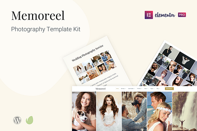 Memoreel - Elementor Pro Photography Template Kit elementor elementor pro envato template design themeforest web design website design wordpress