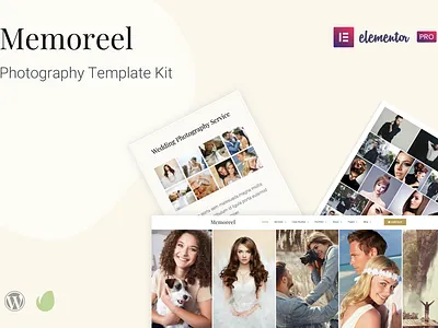 Memoreel - Elementor Pro Photography Template Kit elementor elementor pro envato template design themeforest web design website design wordpress