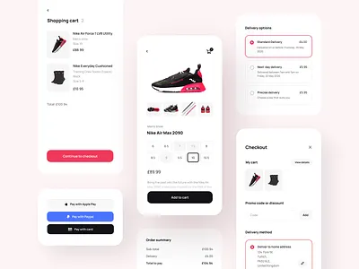 Daily UI #2 - Nike Checkout app cart checkout daily ui daily ui 002 daily ui 2 daily ui challenge ecommerce iphone mobile nike product shoes shopping ui ux