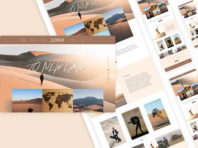 Blog page XD mockup design