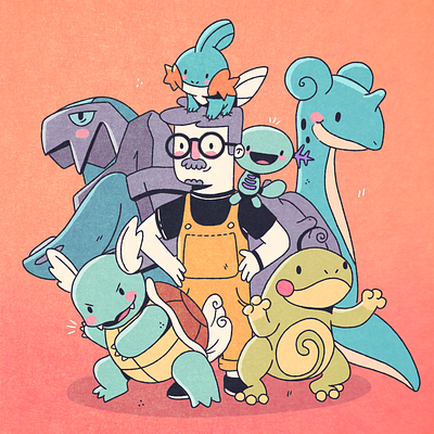 My Water Team design illustration pikachu pokemon water