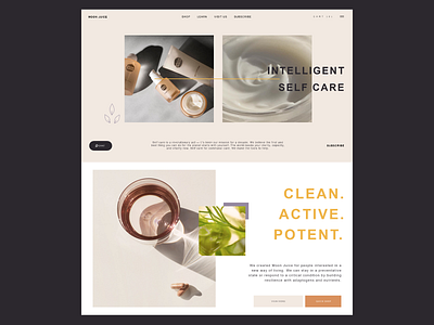 Moon Juice Website Redesign adobe adobe xd branding design interface logo ui ux web design website