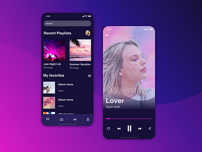 DailyUI - Music Player dailyui ui ux