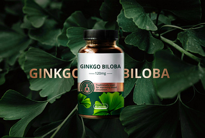 Ginkgo Biloba Dietary Supplement | 包 装 设 计 brand design ginkgo biloba health supplement packaging design