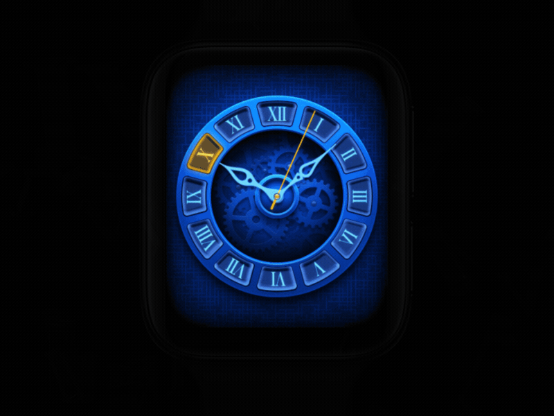 Vintage Watch UI animation dial ui ui ux watch design watch ui