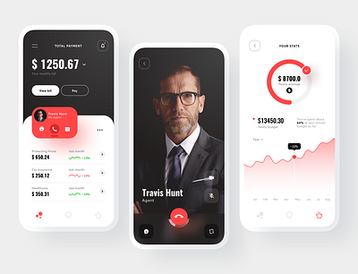 Insurance app agent application application design clean ui concept design flat insurance app ios mobile app mobile design payment product stats ui uiux user experience user interface ux