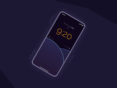 Alarm app alarm alarm app app app design application branding dark dark mode dark theme design illustrator minimal night product ui uiux ux vector web website