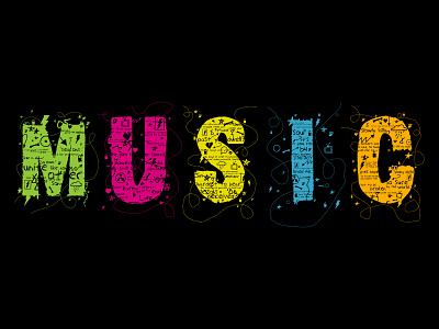 MUSIC art cartoon colorful digital art illustration illustrator inspiration lyrics music music art musicislife singing song typography vector