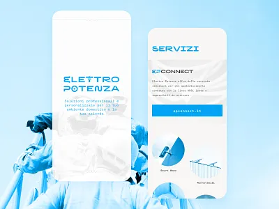 Elettropotenza Mobile azienda blue business cables connections electrical electro electronics fiber graphic landing page mobile design mobile ui potenza responsive web design startup system wifi wireless connection wires