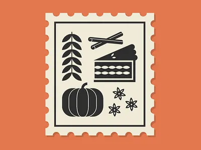 Autumn Stamp abstract branding cinnamon design fall geometric geometric illustration gord illustration mulled wine pie print pumpkin stamp star anise vector