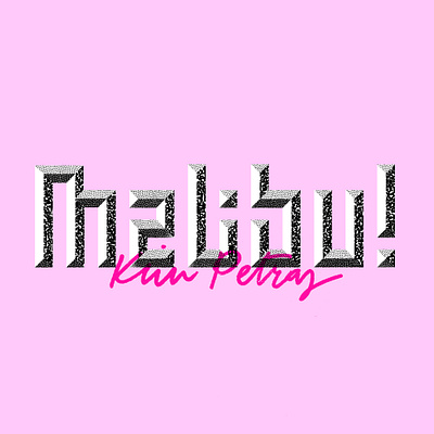 Malibu design lettering logo texture typography vector