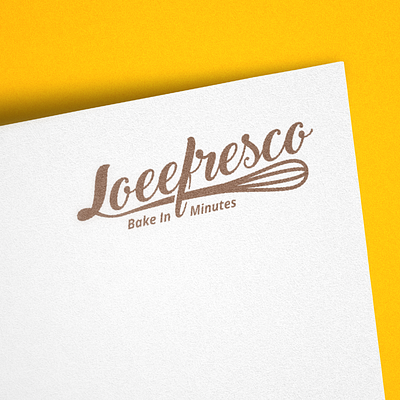 Loeefresco - Bake in minutes branding design flat handlettering illustrator lettering lettermark logo minimal script typography vector