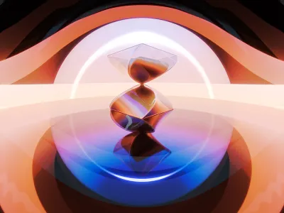 Time II 3d 3d art abstract abstract art abstract design album album art album cover blender blender 3d blender3d cg art dark side of the moon hourglass music pink floyd sunrise time