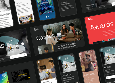 DDB - Global website UX/UI agency app casestudy clean ddb design digital layout minimal mobile responsive simple sitemap ui user experience user interface ux website website concept