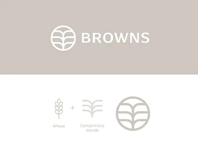 BROWNS logo brand identity branding logo logo design logo designer logo type logos mark wheat logo