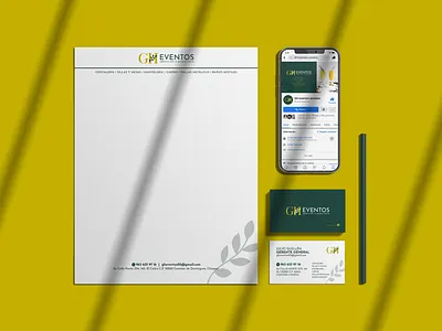 Branding: GH Eventos branding businesscard identitydesign logodesign logotype