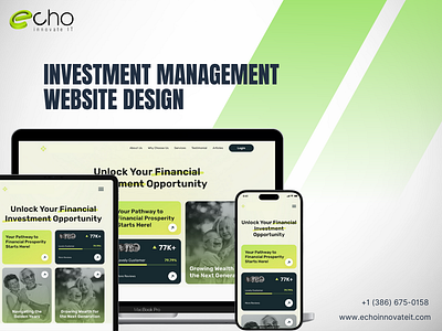 Investment Management Website Design animation branding graphic design logo motion graphics ui