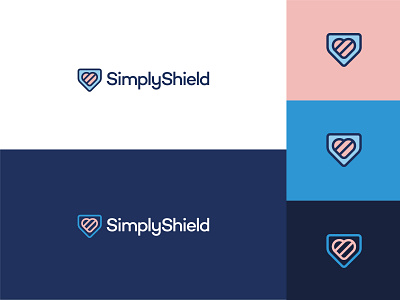 Simply Shield Identity branding clean logo digital logo identity logo logo design logo mark minimal logo minimalist logo pink logo ppe s logo shield logo simply logo studio logo