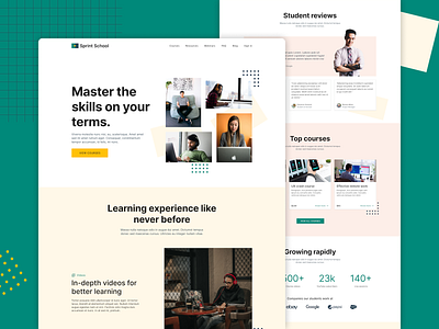 Sprint School - Online courses website course app course hero learning management system learning platform online course online courses online learning online school template design web design web design agency web design template web designer website concept website design website design company website designer