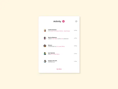 Activity Feed Design 100daysofui adobexd dailyui design ui
